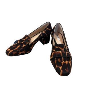 New with Tag Alex Marie Leopard Print Airlift Loafer Calf Hair Size 7.5